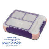 Rectangular plastic food container Bento"We Care", pink-purple 800ml Rectangular plastic food container Bento"We Care", pink-purple 800ml