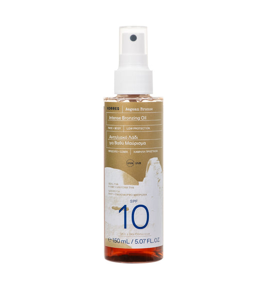 Aegean Bronze Intense Bronzing Oil Face + Body SPF 10 150ml