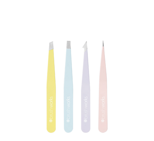 Brushworks 4 Piece Combination Tweezer Set