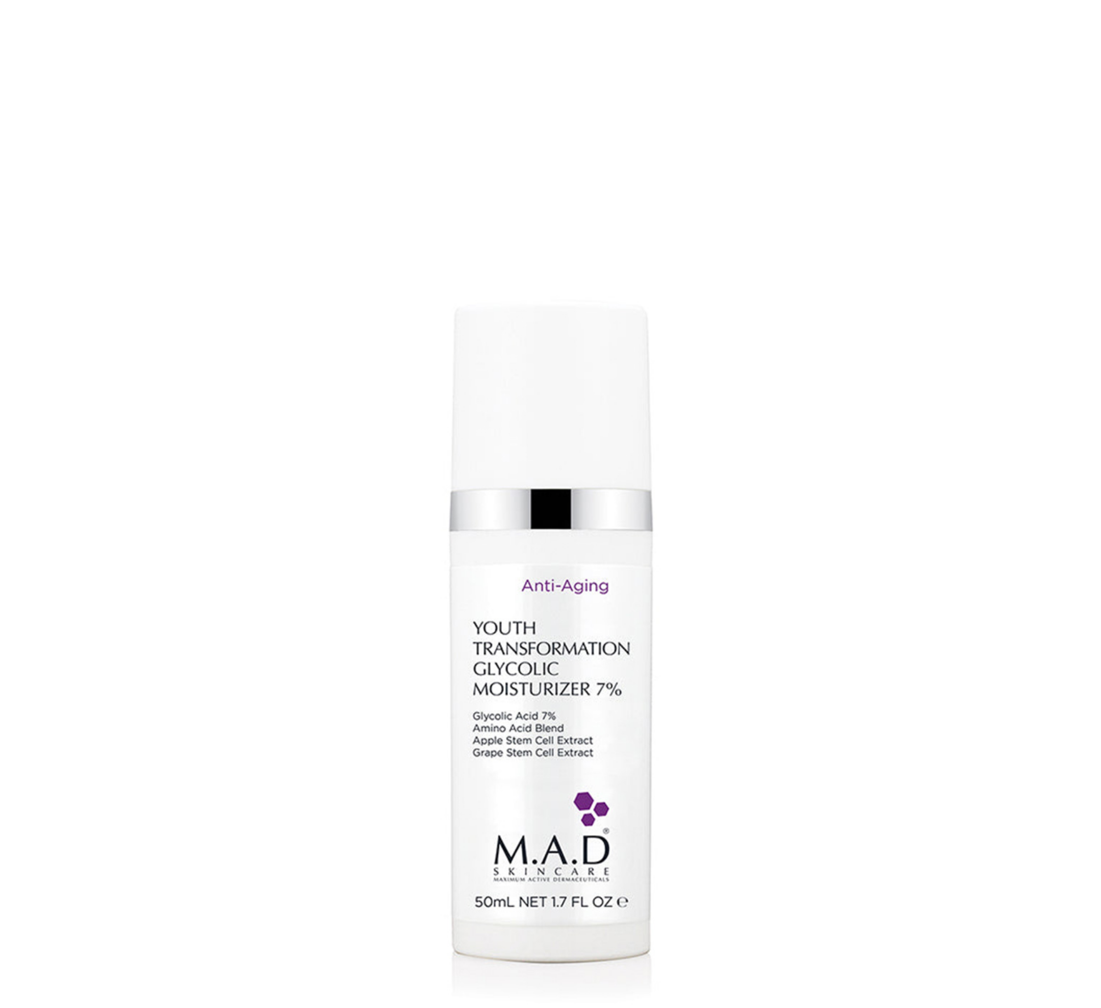 MAD Anti-Aging Youth Transformation Glycolic Moisturiser 7% *50ml MAD Anti-Aging Youth Transformation Glycolic Moisturiser 7% *50ml