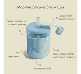 Moonkie Silicone Training Cup with Straw 6 Months+ (*150ml) Moonkie Silicone Training Cup with Straw 6 Months+ (*150ml)