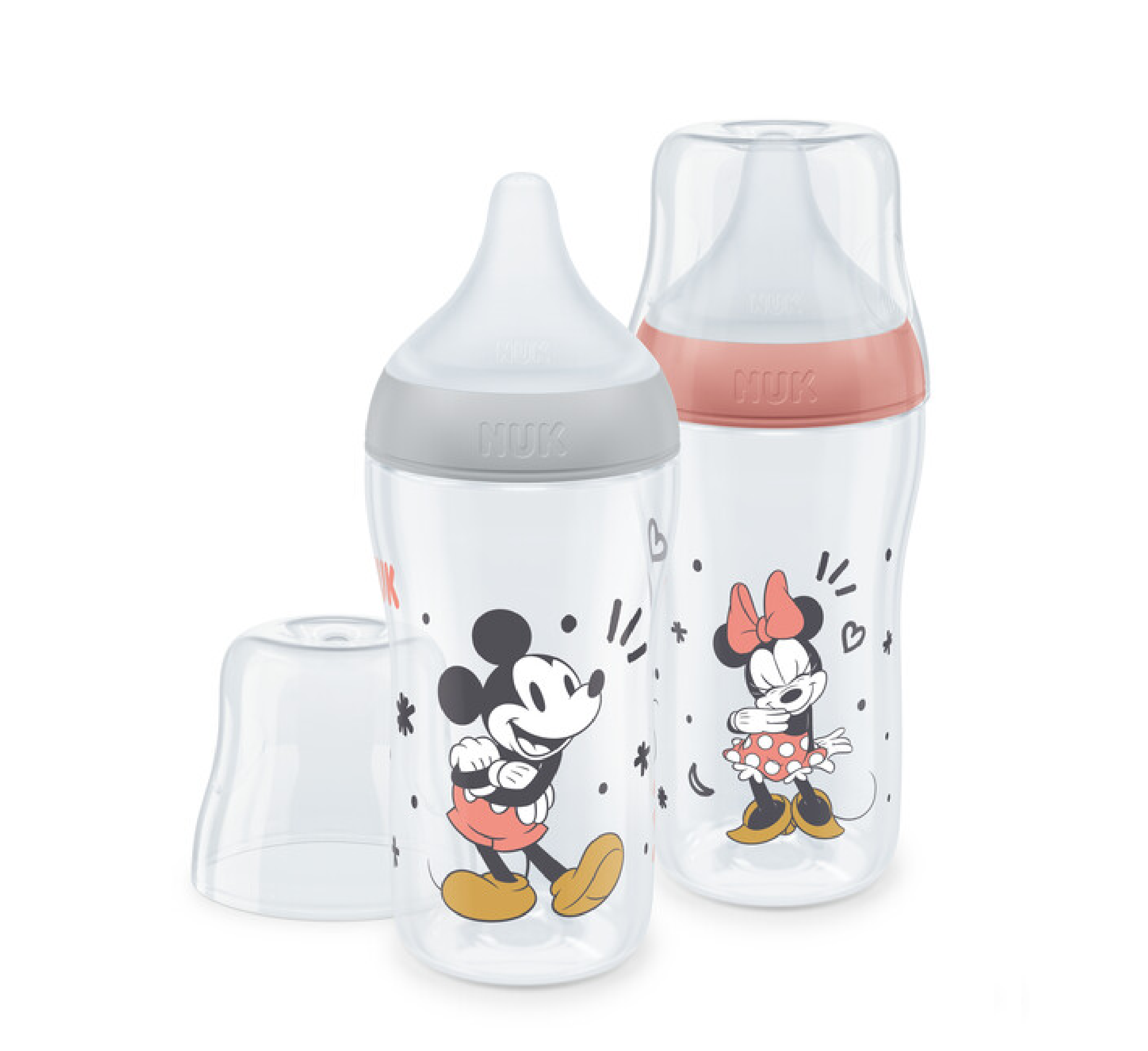 NUK Shishe Plastike Perfect Match Mickey/Minnie Mouse 3muajsh+ *260ml (silikon) NUK Shishe Plastike Perfect Match Mickey/Minnie Mouse 3muajsh+ *260ml (silikon)