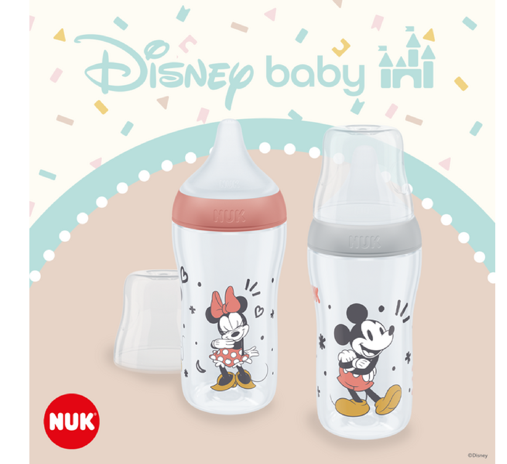 NUK Shishe Plastike Perfect Match Mickey/Minnie Mouse 3muajsh+ *260ml (silikon) NUK Shishe Plastike Perfect Match Mickey/Minnie Mouse 3muajsh+ *260ml (silikon)