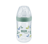 NUK FOR NATURE Shishe Plastike Silikoni Anti-Colic Medium Flow 0m+ *260ml (temp. control) NUK FOR NATURE Shishe Plastike Silikoni Anti-Colic Medium Flow 0m+ *260ml (temp. control)
