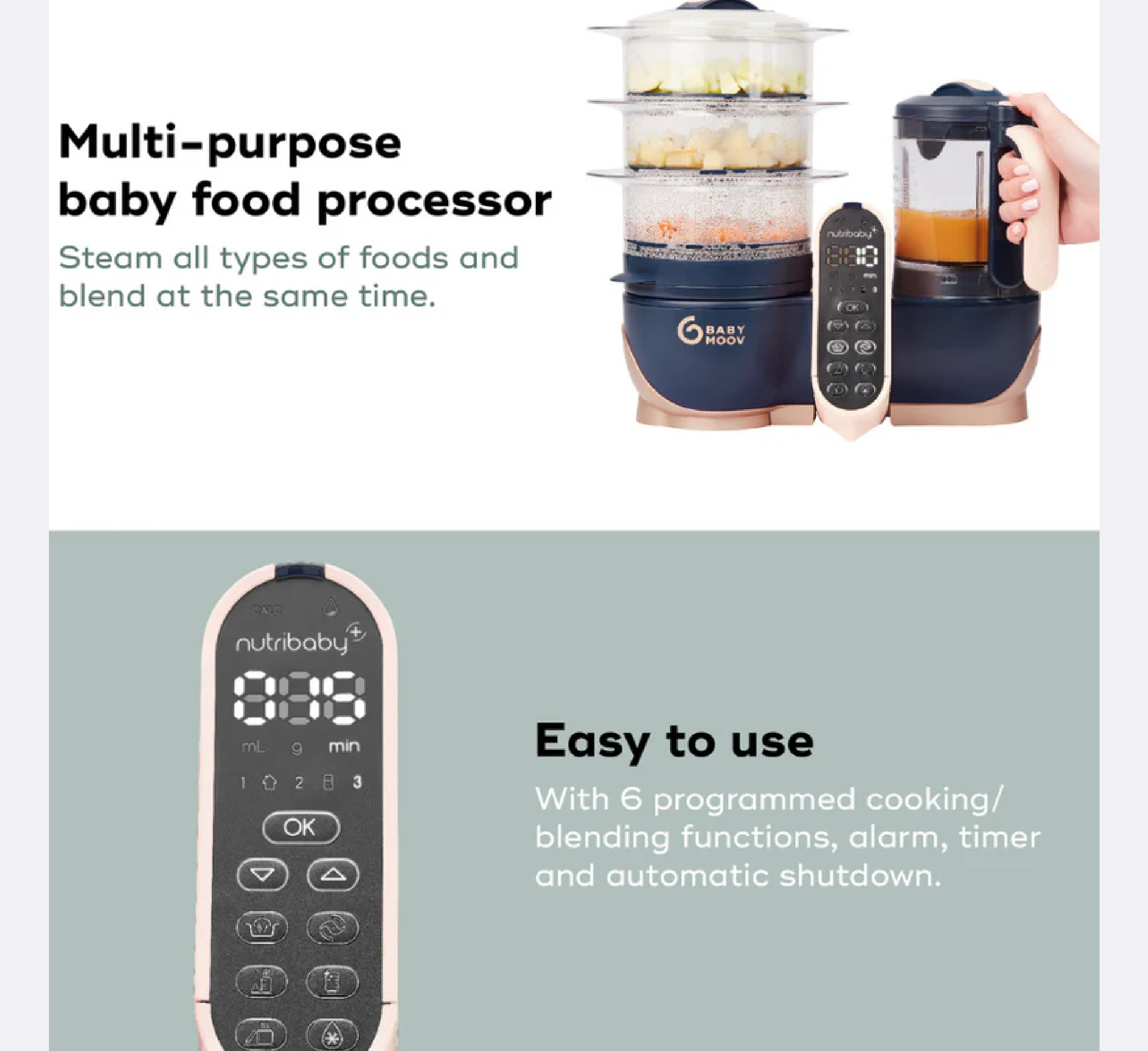 Nutribaby+ 6in1 XL Baby Food Maker Nutribaby+ 6in1 XL Baby Food Maker