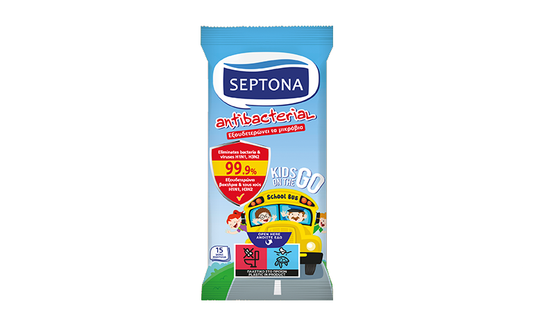 Antibacterial hand wipes kids on the go