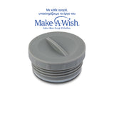 Round stainless steel insulated lunch box "We Care", blue 400ml Round stainless steel insulated lunch box "We Care", blue 400ml