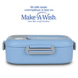 Rectangular stainless steel lunch box "We Care", blue 800ml