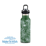 Stainless steel vacuum travel bottle with pouring lid "We Care", Sketch Floral 500ml
