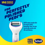 Scholl ExpertCare 2-in-1 File & Smooth. Dual Speed Pedi Electric Foot File for Hard Skin and Callus Removal. Batteries Included