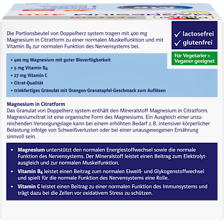 Doppelherz system Magnesium 400 Citrate Granules Sachets 40 pcs, 240 g