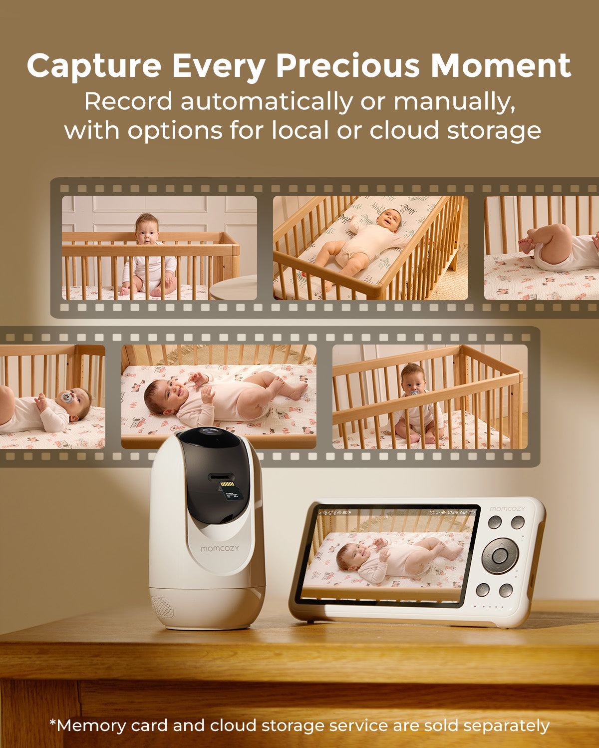 Momcozy 5-Inch Dual-mode Smart Baby Monitor with 2 Camera -BM04