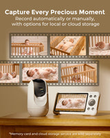 Momcozy 5-Inch Dual-mode Smart Baby Monitor with 2 Camera -BM04