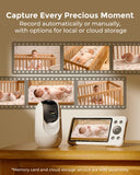 Momcozy 5-Inch Dual-mode Smart Baby Monitor with 2 Camera -BM04