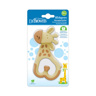 Dr Brown’s Ridgees Massaging Teether Giraffe 3M+ (kruajtese dhembesh)