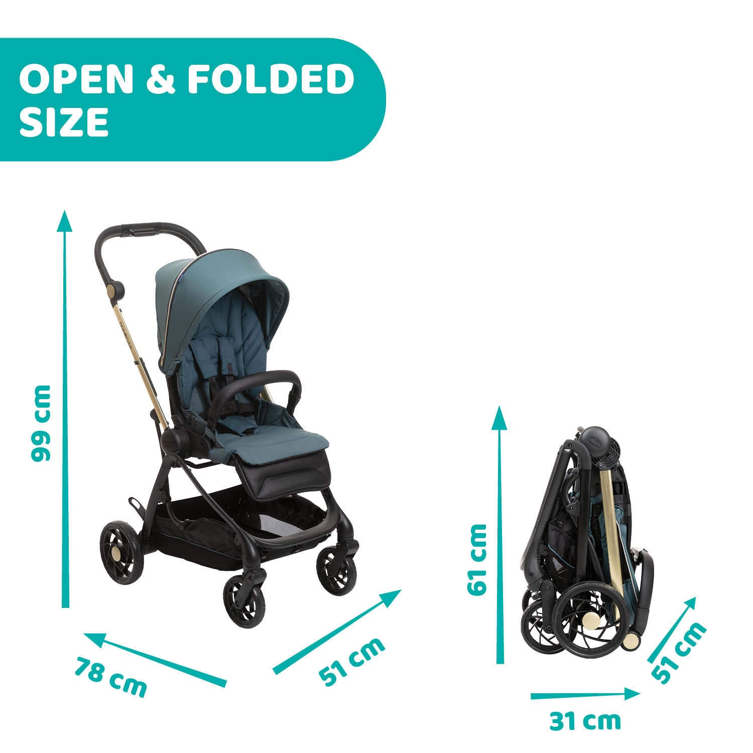 One4Ever 2-ways facing stroller Lightweight
