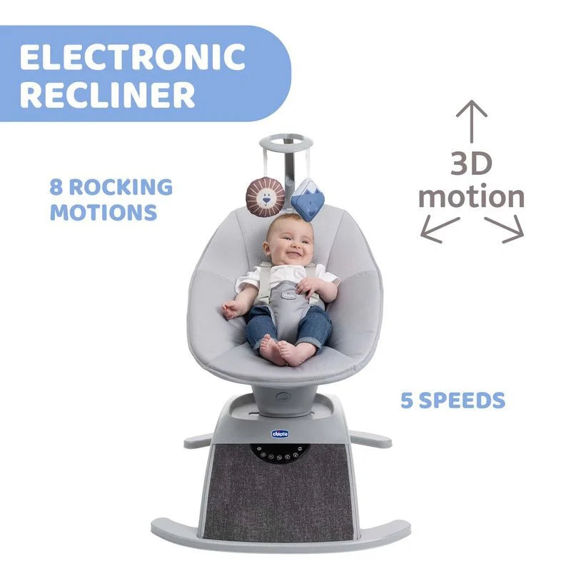 Chicco Comfy Wave Baby Bouncer – Silverspring, Safe & Cozy