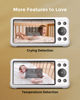 Momcozy 5-Inch Dual-mode Smart Baby Monitor with 2 Camera -BM04