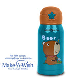 Stainless steel insulated water bottle "We Care" petrol 500ml