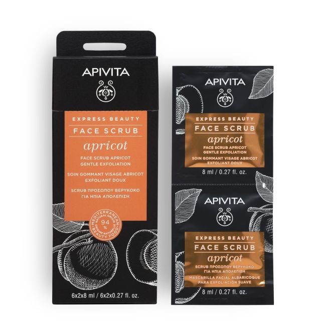 Face Scrub Apricot for Gentle Exfoliation 2x8ml