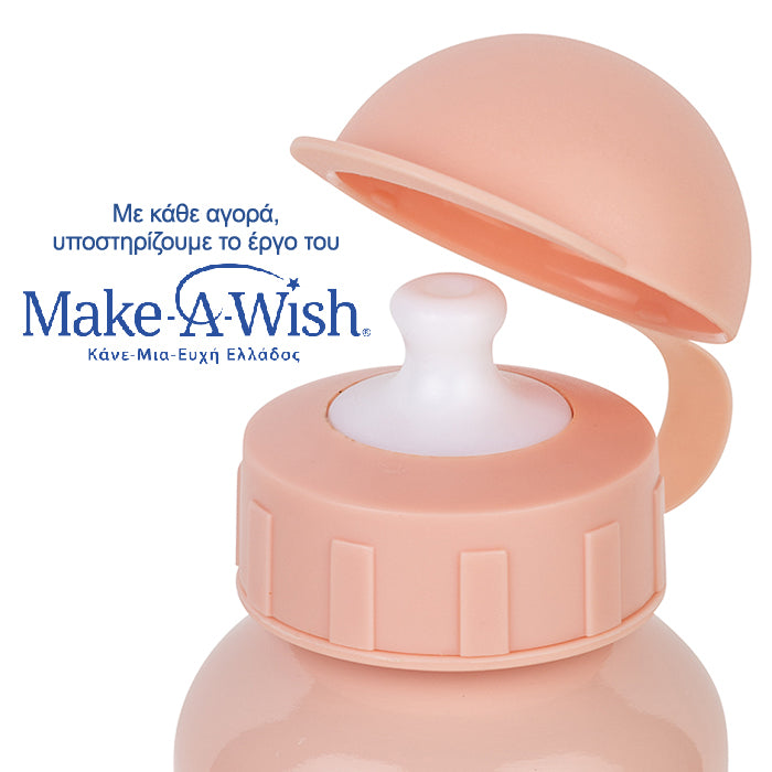 Aluminum water bottle "We Care" pink 400ml