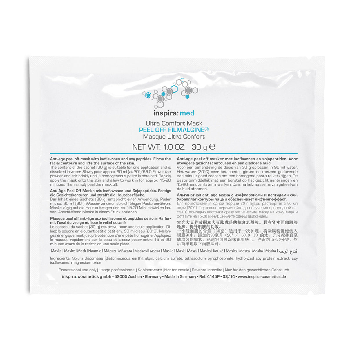ULTRA COMFORT MASK PEEL OFF FILMALGINE X 10