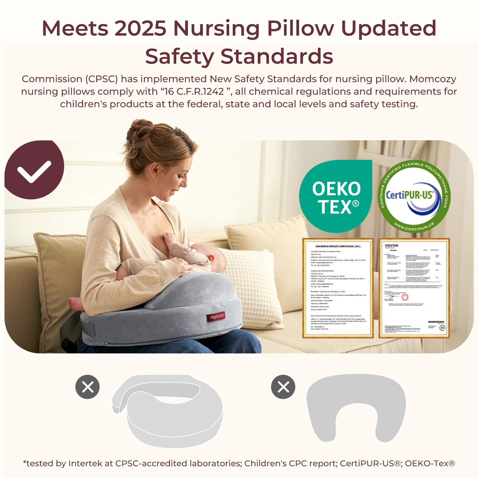 Momcozy Memory Foam Nursing Pillow