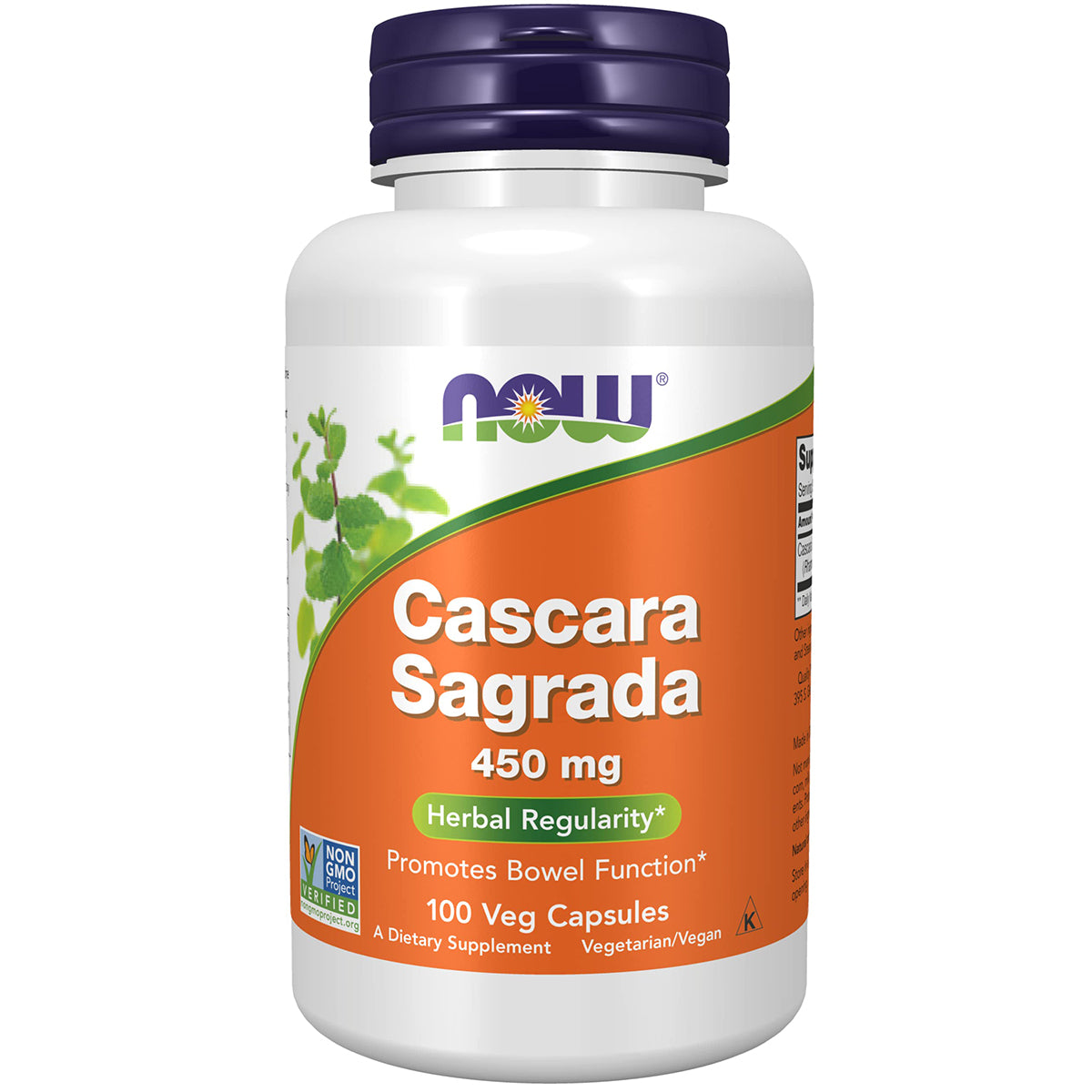 Cascara Sagrada 450 mg Veg Capsules