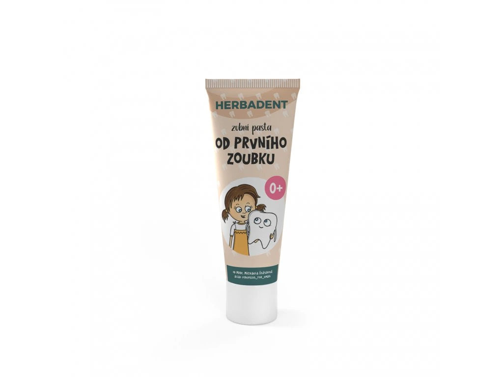 HERBADENT & MDDr. ŠTĚTINOVÁ Toothpaste from the First Tooth, Peach, 75 g