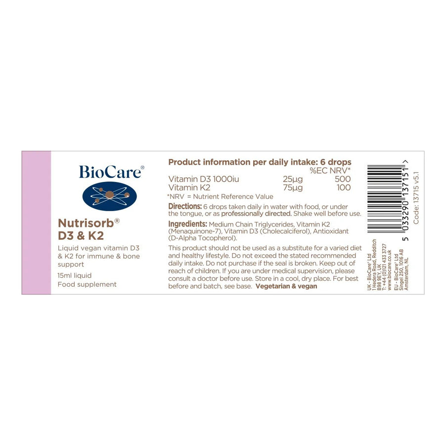 Nutrisorb® D3 & K2 15ml