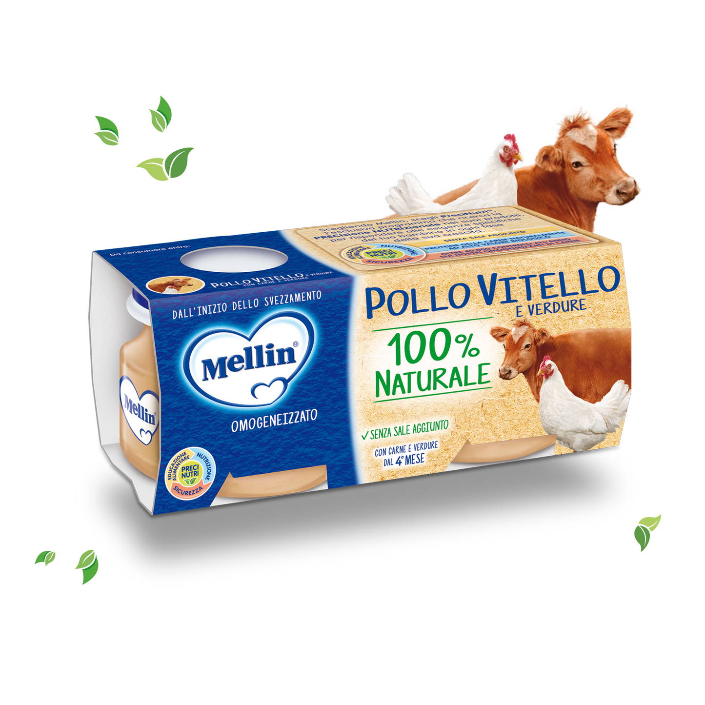Pollo Vitello con Verdure Confezione da 160 g € (2 vasetti x 80 g)