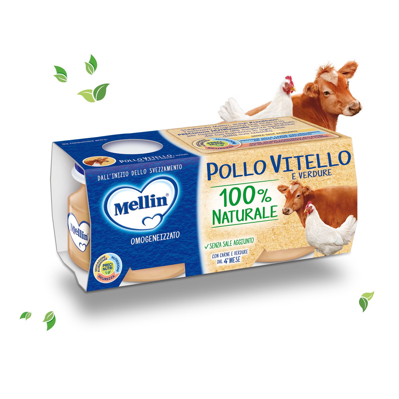 Pollo Vitello con Verdure Confezione da 160 g € (2 vasetti x 80 g)