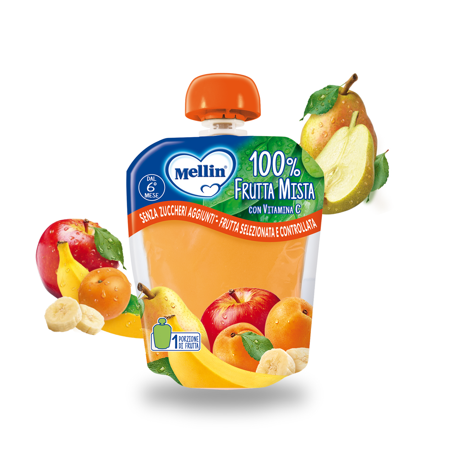 Merenda 100% Frutta mista con Vitamina C Confezione da 90 g