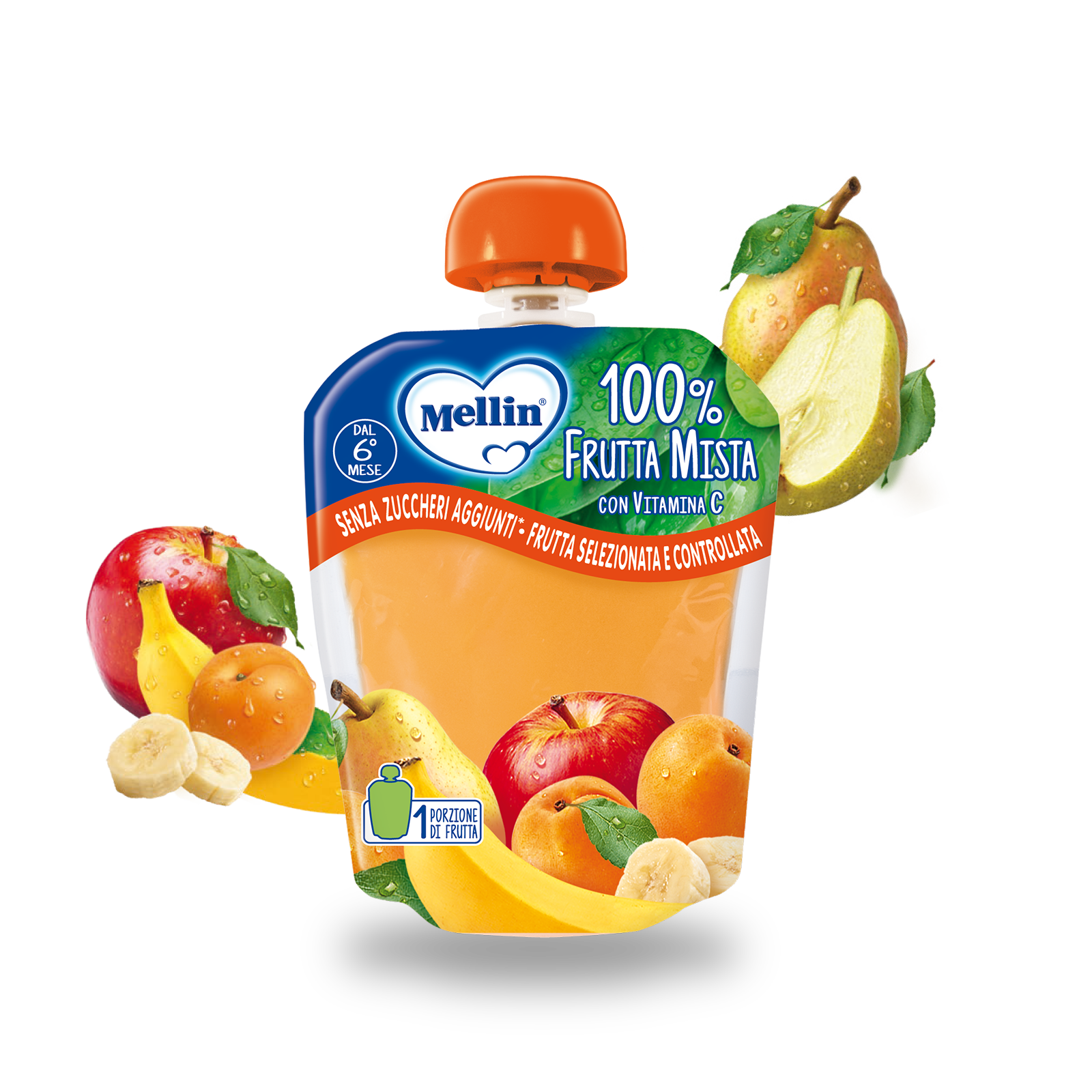 Merenda 100% Frutta mista con Vitamina C Confezione da 90 g