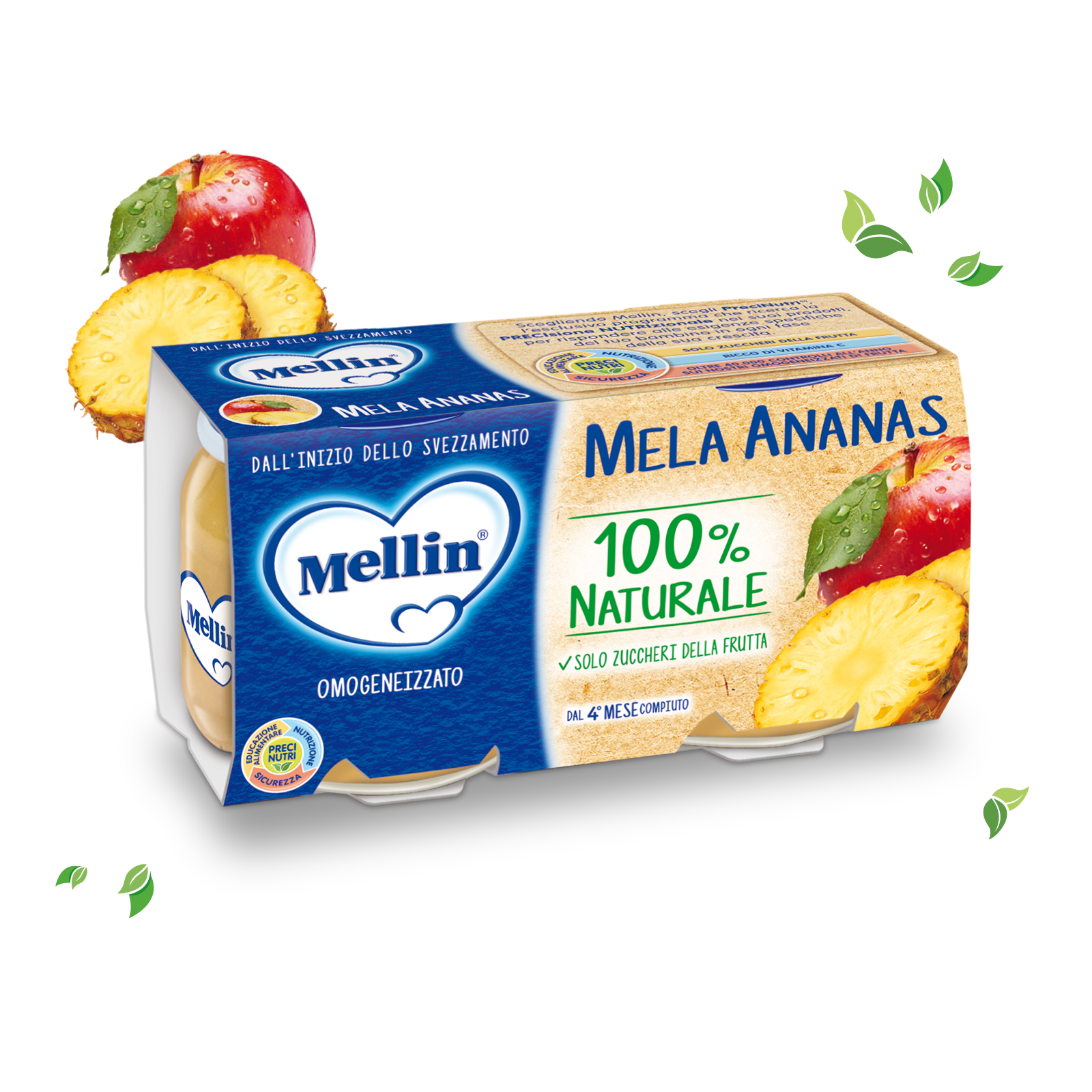 Mela Ananas Confezione da 200 g  (2 vasetti x 100 g)