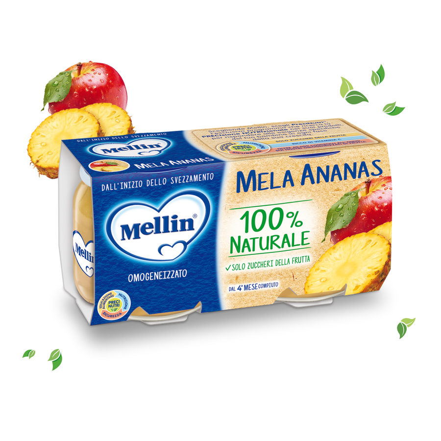 Mellin Mela Ananas (pure molle & ananas) (2 x 100 g)