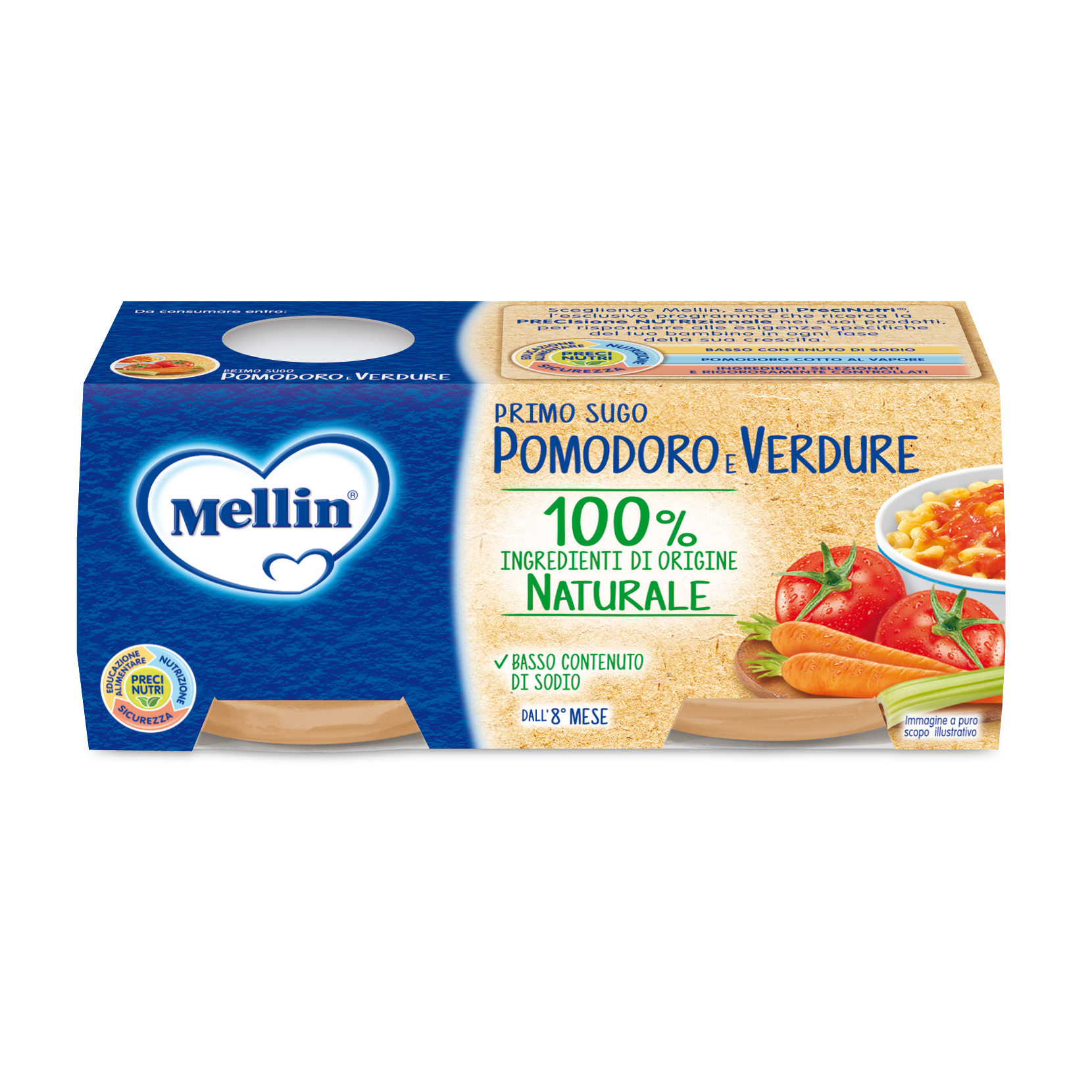 Pomodoro e verdure Confezione da 160 g ℮ (2 vasetti x 80 g)