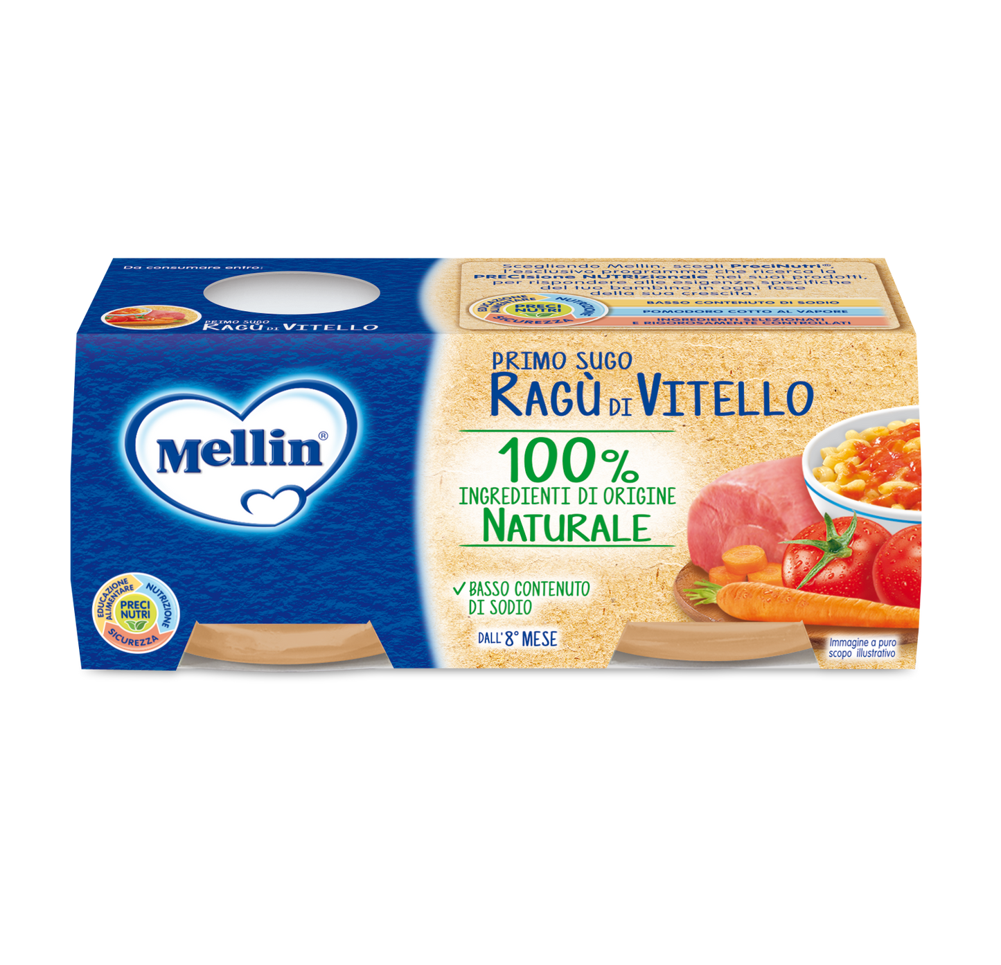 Ragù di vitello Confezione da 160 g € (2 vasetti x 80 g)
