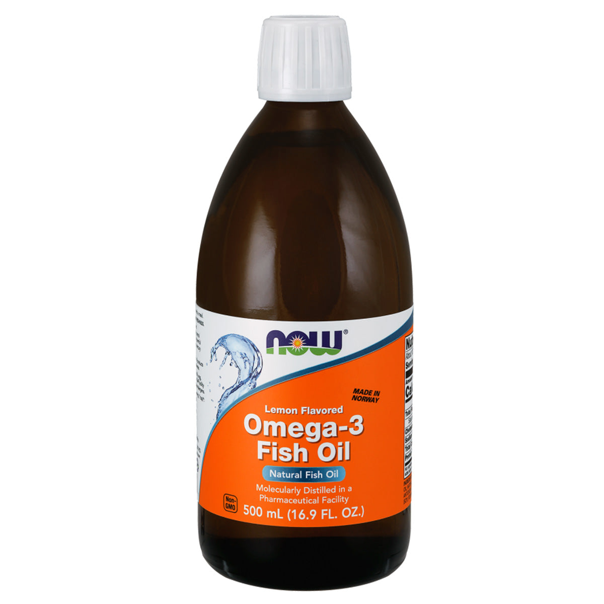 OMEGA-3 FISH OIL LEMON 500 ML-NOW