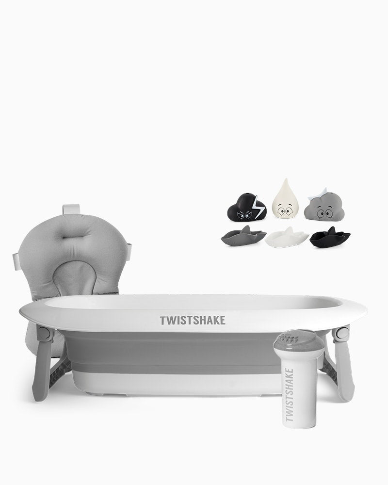 Twistshake Baby Bathtub, Bathtub Cushion, Rinser, Bath Toys