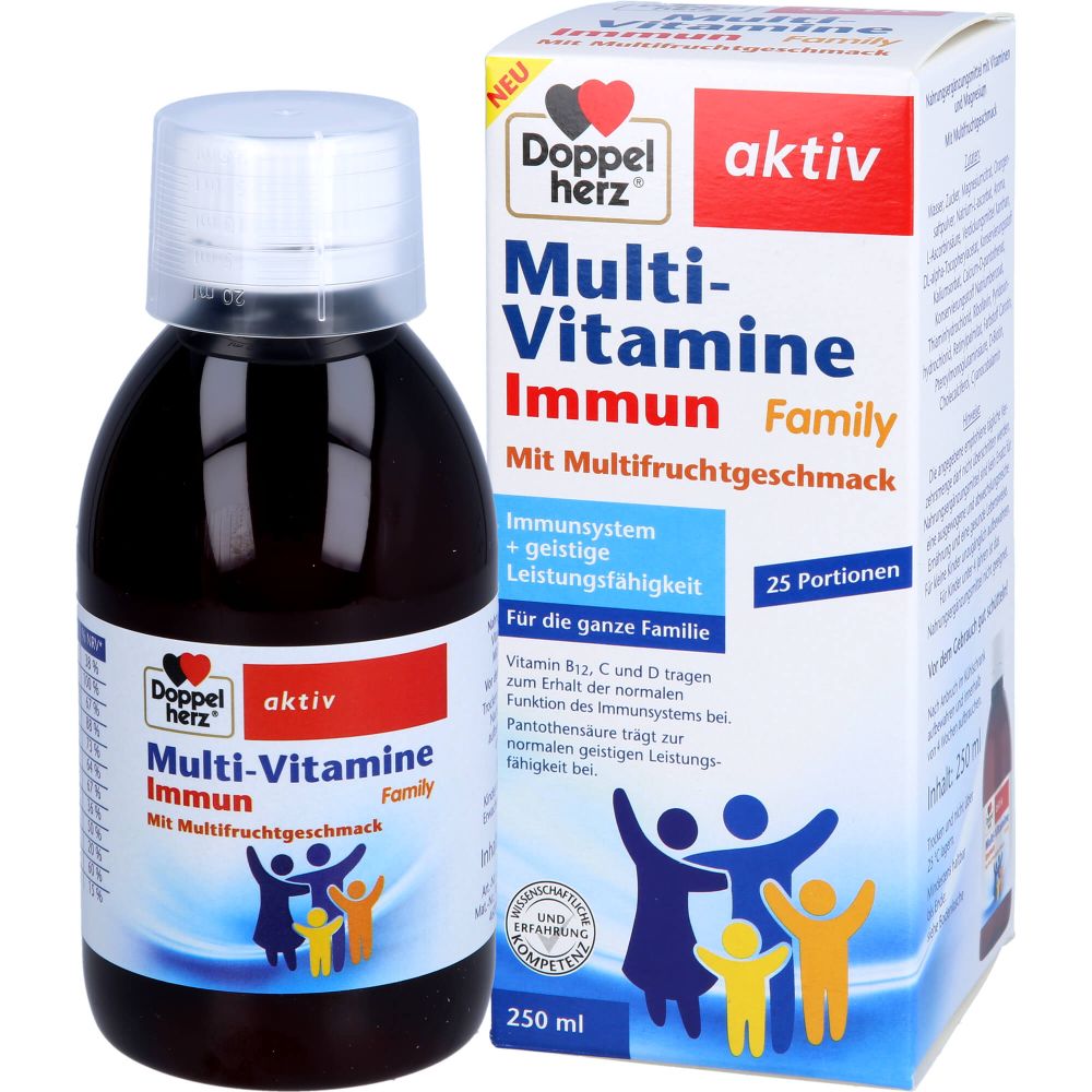 DOPPELHERZ Multi-Vitamine Immun Family flüssig 250 ml