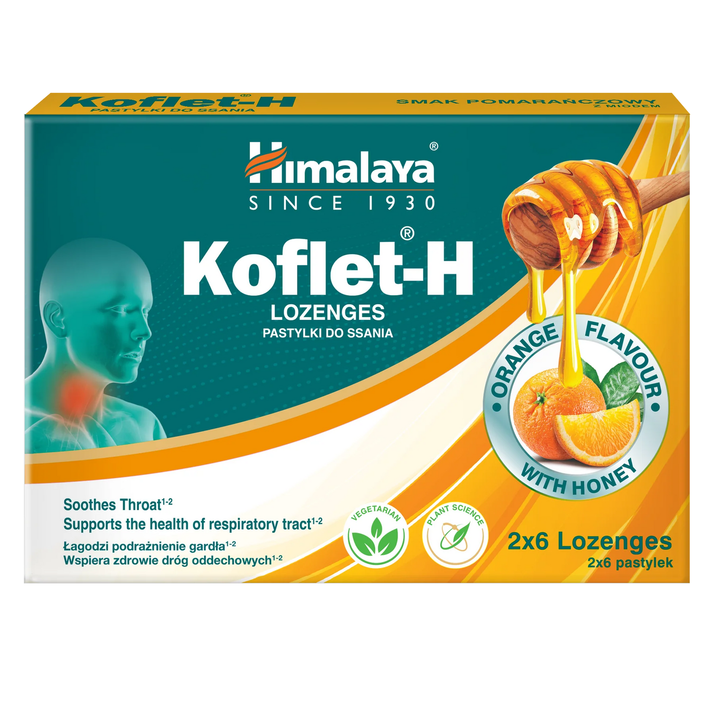 KOFLET-H ORANGE 12 LOZENGES