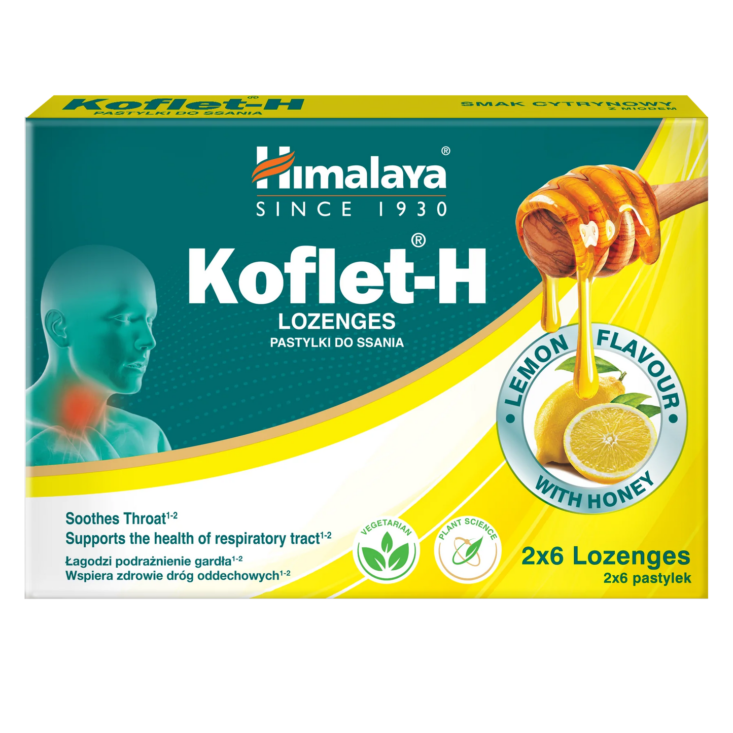 KOFLET-H LEMON 12 LOZENGES