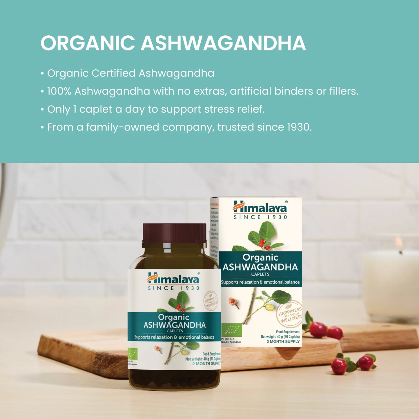 ORGANIC ASHWAGANDHA 60 TABLETA