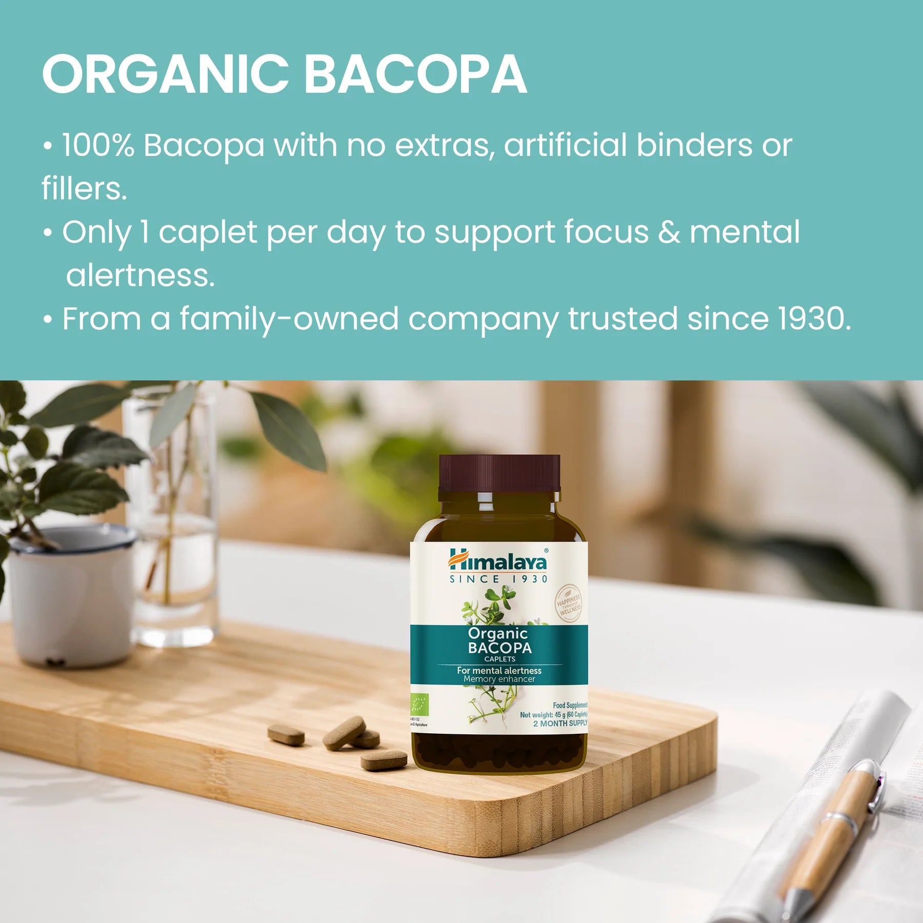 ORGANIC BACOPA 60 TABLETA