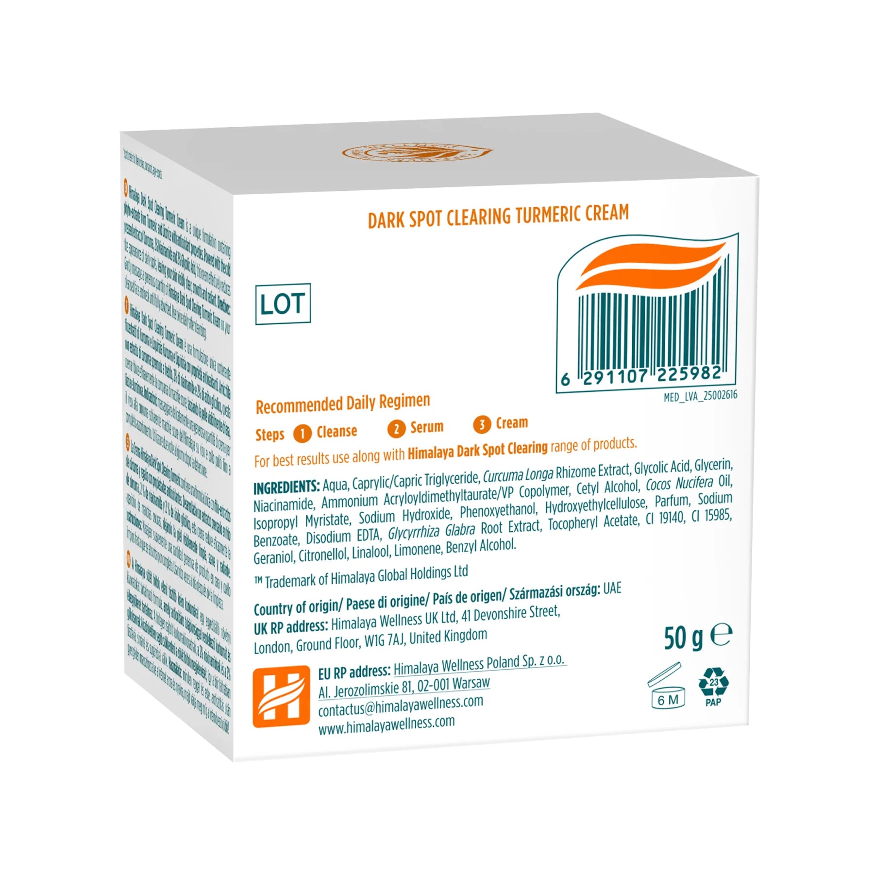 DARK SPOT CLEARING TURMERIC CREAM 50G