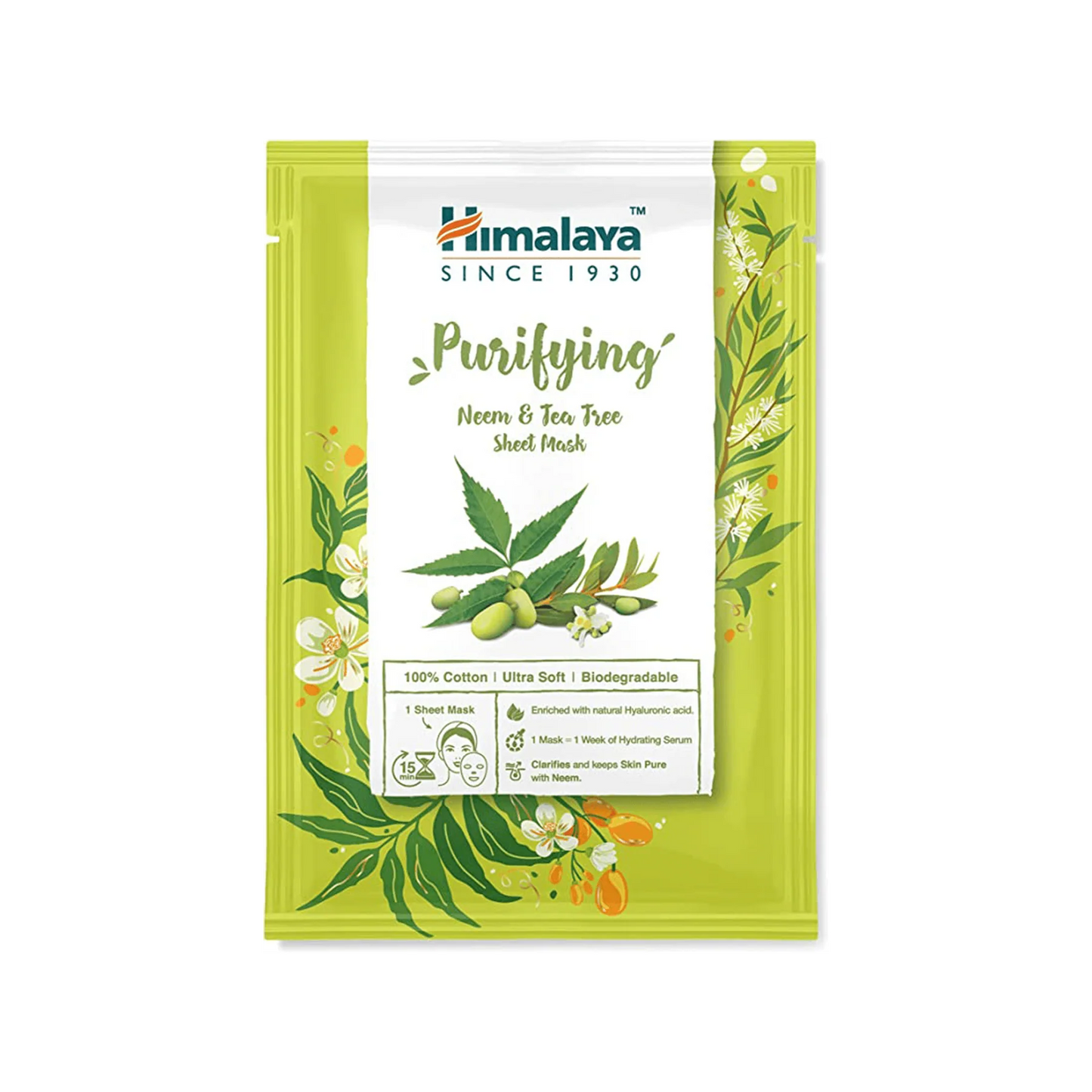 PURIFYING NEEM & TEA TREE SHEET MASK *10 BUSTINA