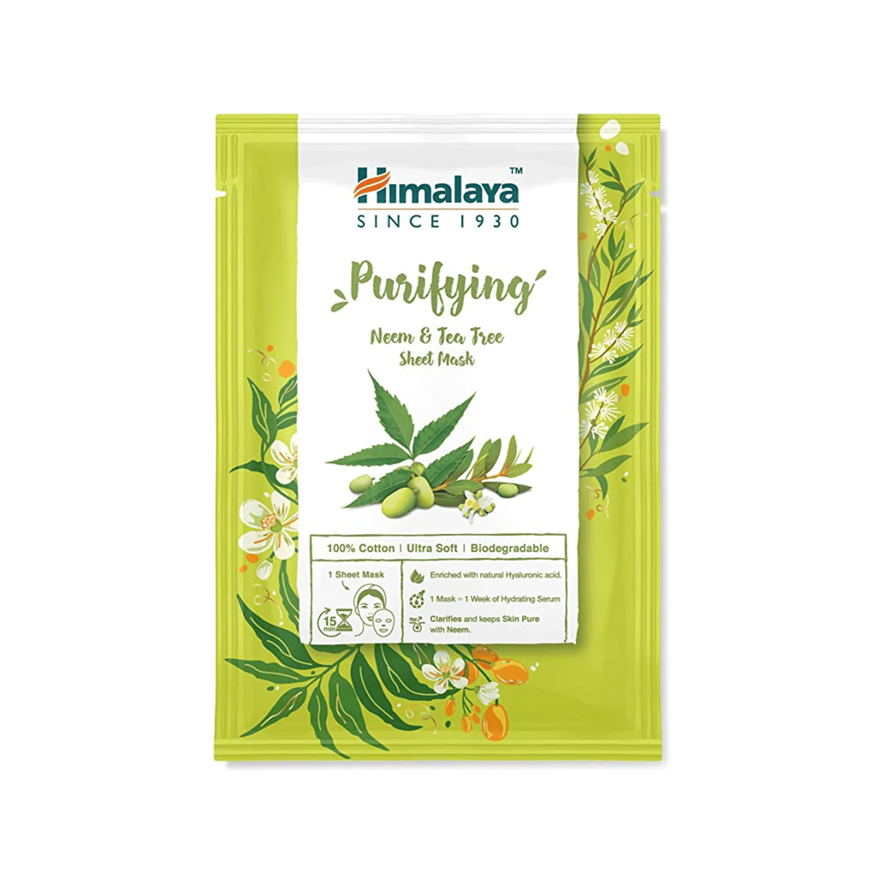 PURIFYING NEEM & TEA TREE SHEET MASK *10 BUSTINA