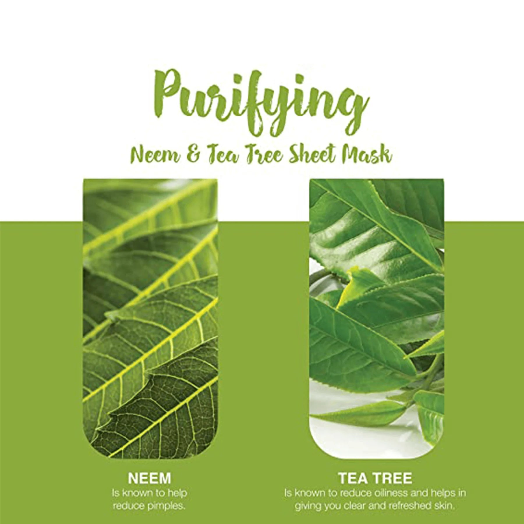 PURIFYING NEEM & TEA TREE SHEET MASK *10 BUSTINA