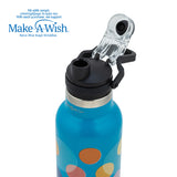 Stainless steel vacuum travel bottle with pouring lid "We Care", Color Dots 500ml